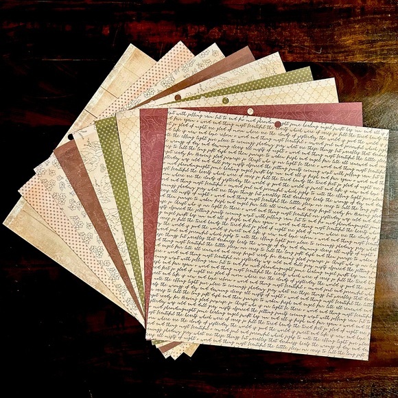 Autumn Theme Card Stock Scrapbook Paper! 12x12 Premium Card Stock! - Picture 3 of 17